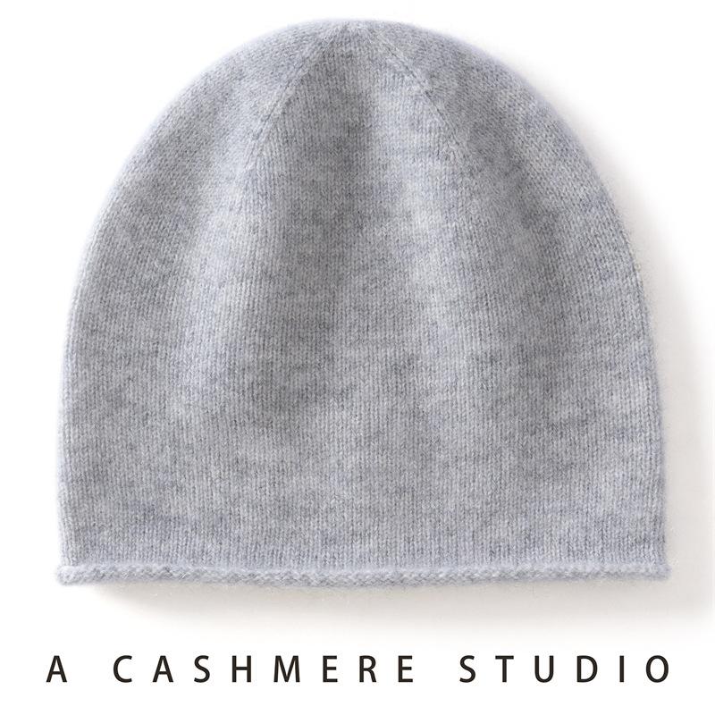 % Reine Kaschmirmützen Herbst und Winter neue gestrickte Kaschmirmützen für Herren und Damen Stapelmützen warme Babymützen