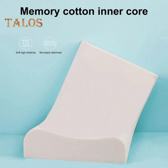 Ergonomic Kids Pillow Wave Wedge Shape Soft And Elastic Memory Foam Cartoon Embroidery Washable Case Supportive Better Sleep Quality Pillow