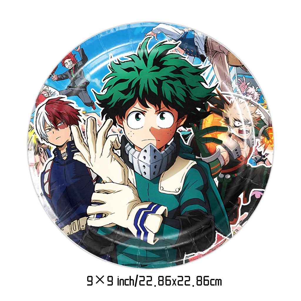 My Hero Academia Feste di Compleanno a Tema Decorazioni Set Palloncini Stoviglie Tovaglie Topper per Torta Articoli per Feste Baby Shower