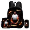 Backpack 3Pcs Set M-Mbappe Bookbag Football Star Shoulder Bag Pencil Bags Child Mochila Sports Schoolbag Kids Gift Rucksack