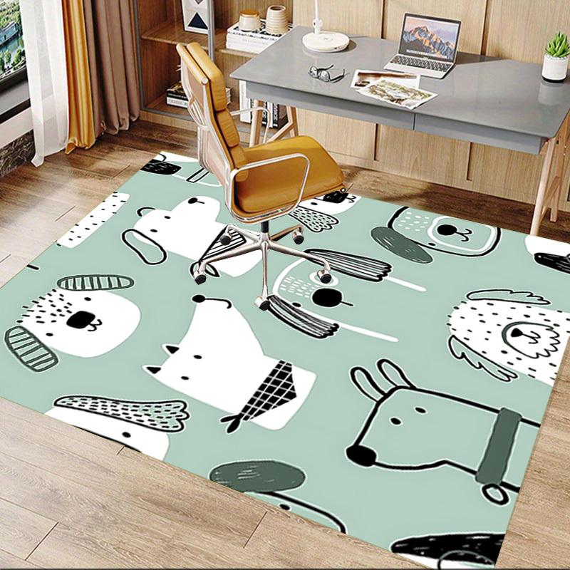 1PC Dogs Pattern Extra Large Non Slip Floor carpet, Office, family, bedroom Large Area Rug Indoor Rugs, Vibrant Colors