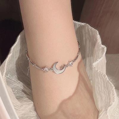 Exquisite Trendy Moon Link Bracelet For Women Korean Style  Sweet Girls Twisted Chain Bracelet Party Jewelry Gift