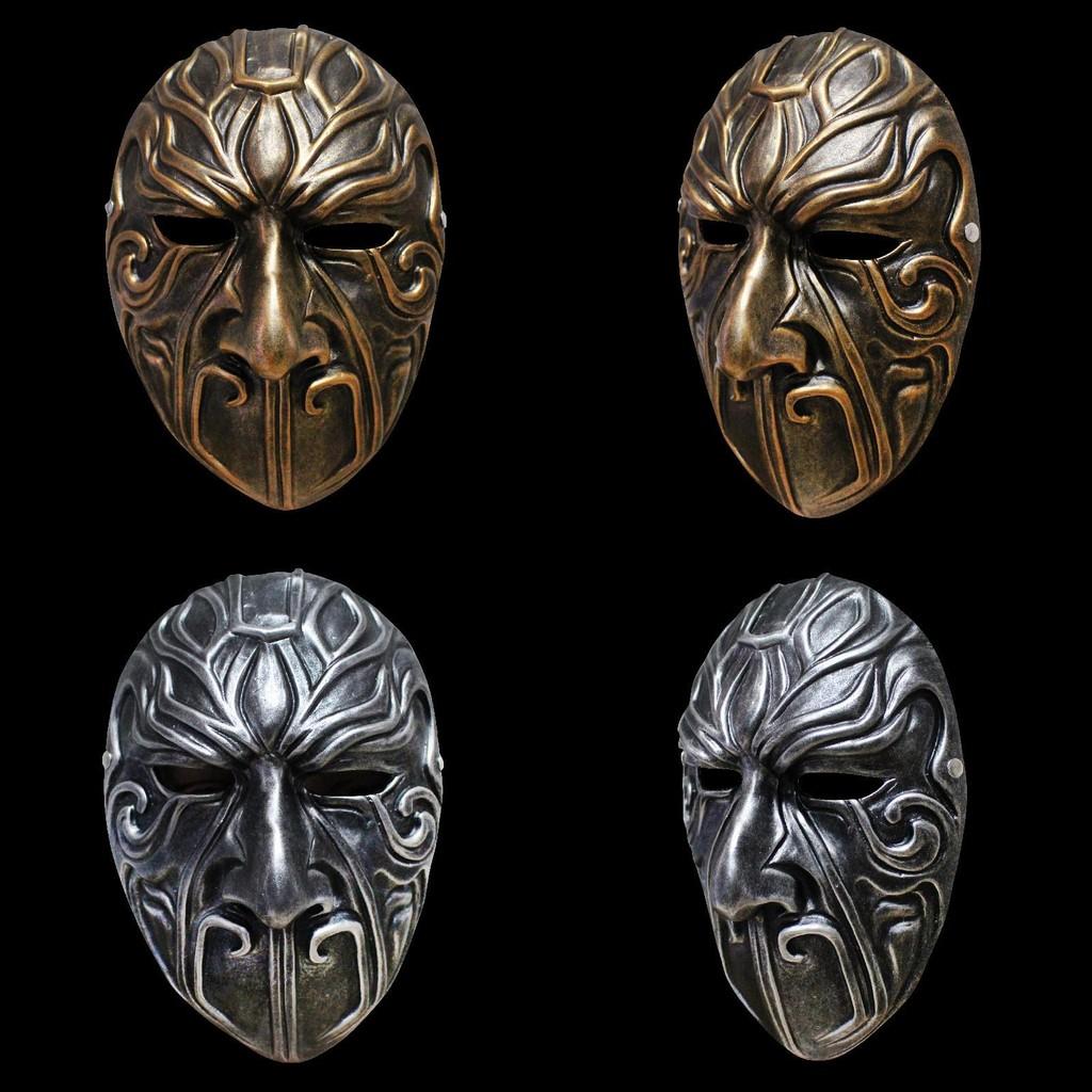 Badguy Animatie Masker Hars Koper Zilver Cartoon Kostuum Voor Kerstmis En Halloween