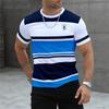 Striped Print Casual Men's T-Shirt