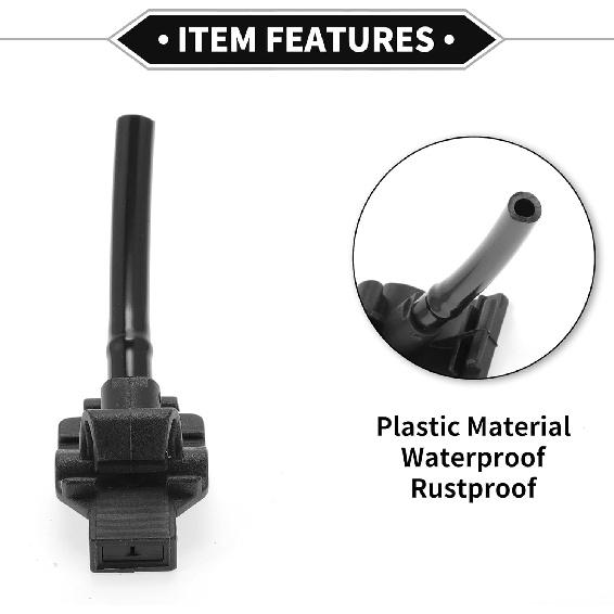 2 Pcs Windshield Washer Nozzle Compatible for Ford for Ranger 2014-2023, ABS Black Front Windshield Spray Nozzles Wiper Spray Washer Jet