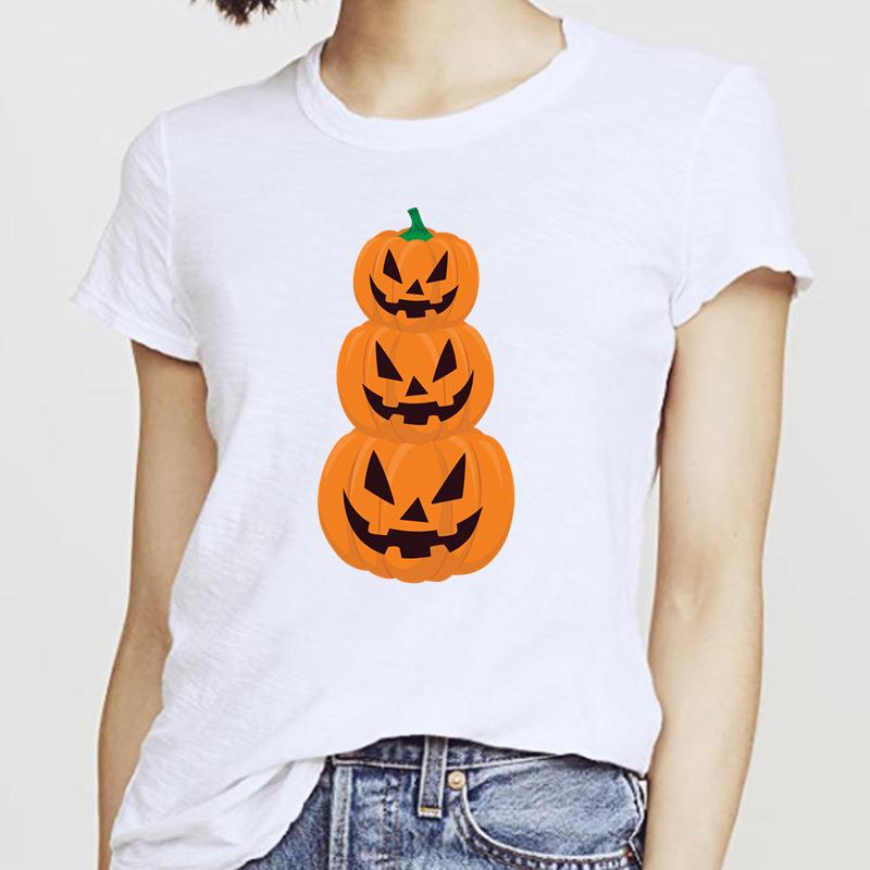 Women T-Shirts Cat Sweet New 2025 Fall Halloween Short Sleeve T-Shirt Female Harajuku Thanksgiving Graphic Oversized Tshirt Tops