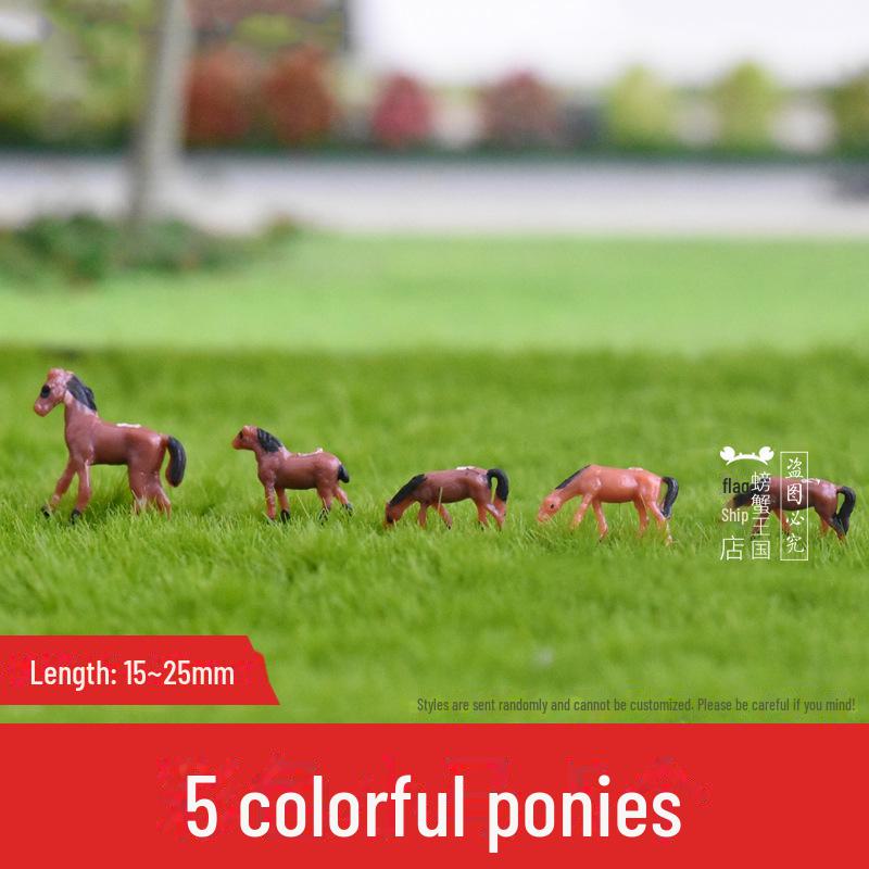 Miniature Animal Figurines: Cattle, Sheep, and Horses for Sand Table Models