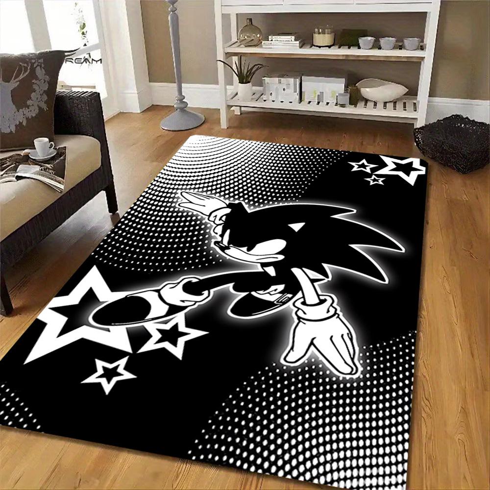 Sonic The Hedgehog Comic Art Print Decoration,Carpet,Living Room,Bedroom, Non-slip,Square rug