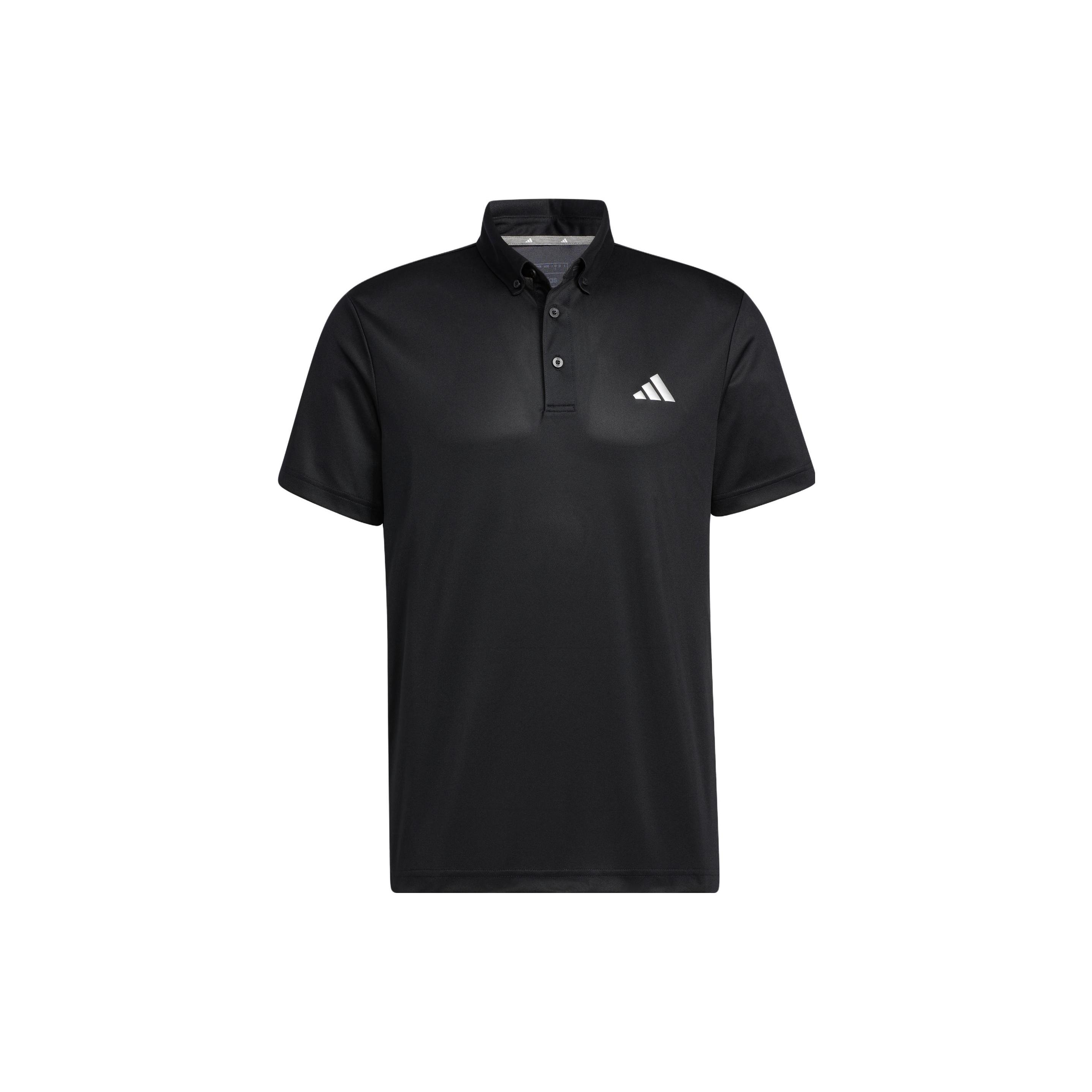 Мужские рубашки-поло Adidas Черный воротник-поло Тонкие Другие HS9045 S