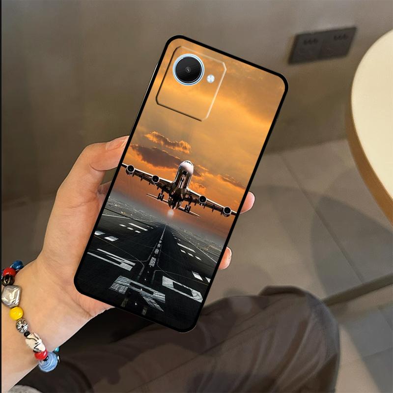 Airplane Plane Aircraft Case For Realme C71 C75 C55 C51 C53 C25 C63 C61 C65 C67 GT6 GT7 Pro 11 12 13 14 15 Pro Plus