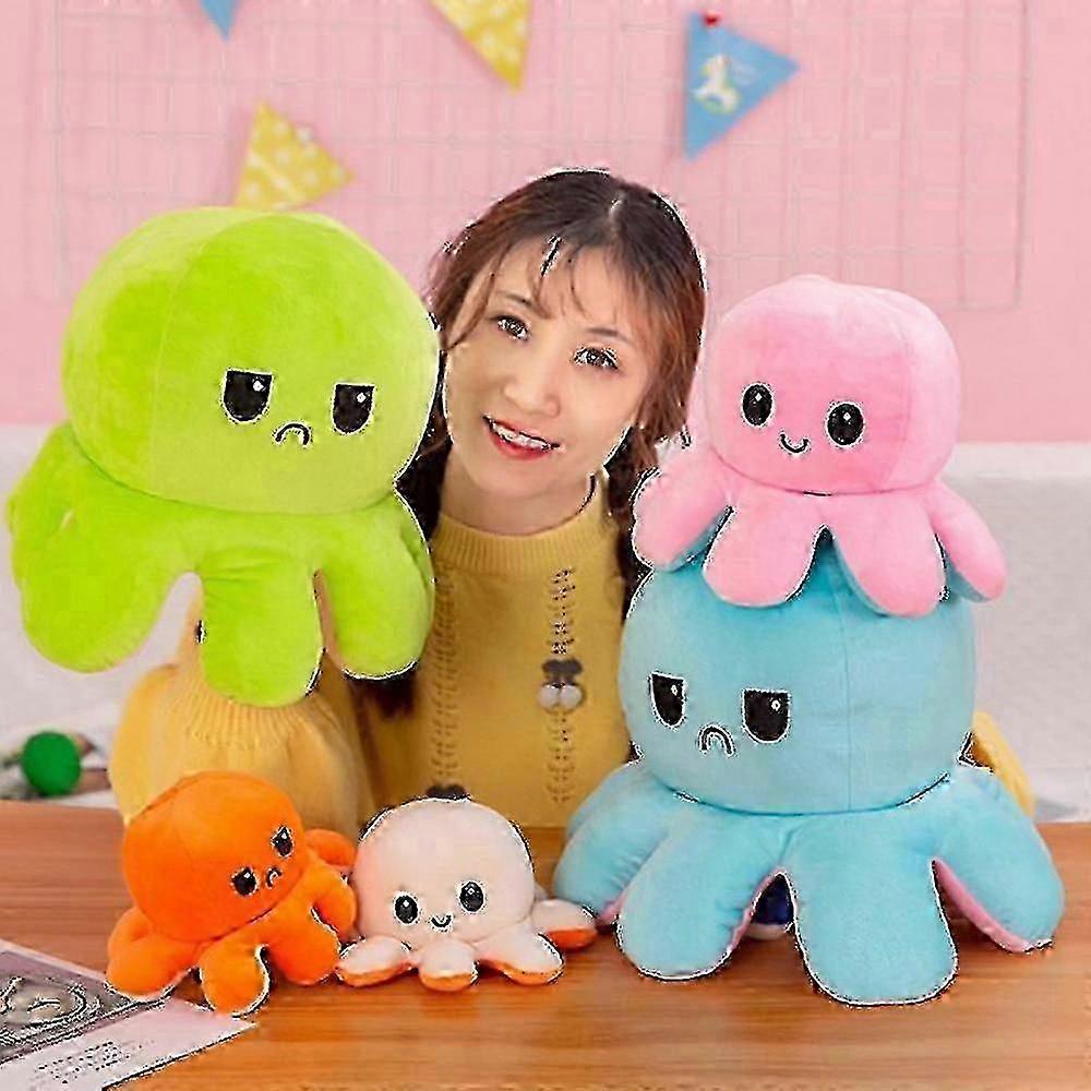 30/40cm Reversible Octopus Plush Doll With Double-sided Pattern Stuffed Cartoon WDX 25-26