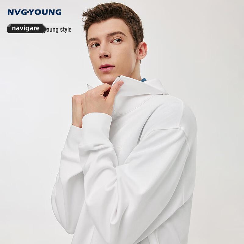 NVG·YOUNG Men s Half-Zip Letter Pullover Sweatshirt XL
