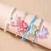 4pcs/set Cute Handmade Beaded Bracelet Butterfly Pendant Bracelets for Women Girls Party Holiday Jewelry Gifts
