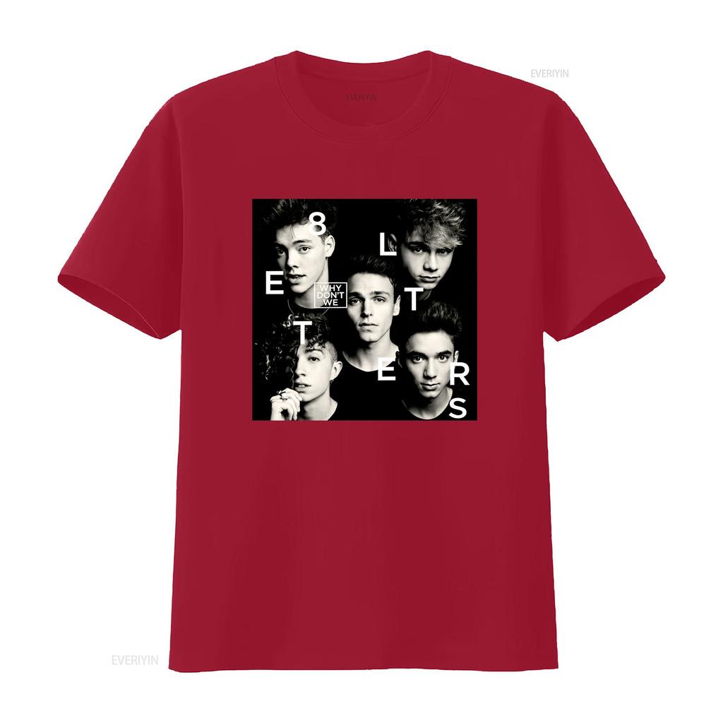 Why Dont We T Shirt Concert 8 Letters Tour Boy Band Member Faces Adult 2xl Vintage Unisex Designer Clothes Fashion