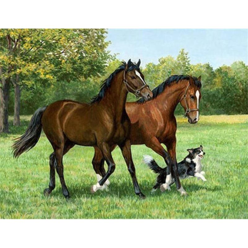 Pferd DIY 5D Diamant Malerei Kreuzstich Tiere Diamant Stickerei voller runder Bohrer Strass Mosaik Home Decor Geschenk