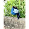 Used B74 Rags, Stole, Old Cloth, Remake, Indigo Dye, Patchwork, Pieced Together, Sashiko