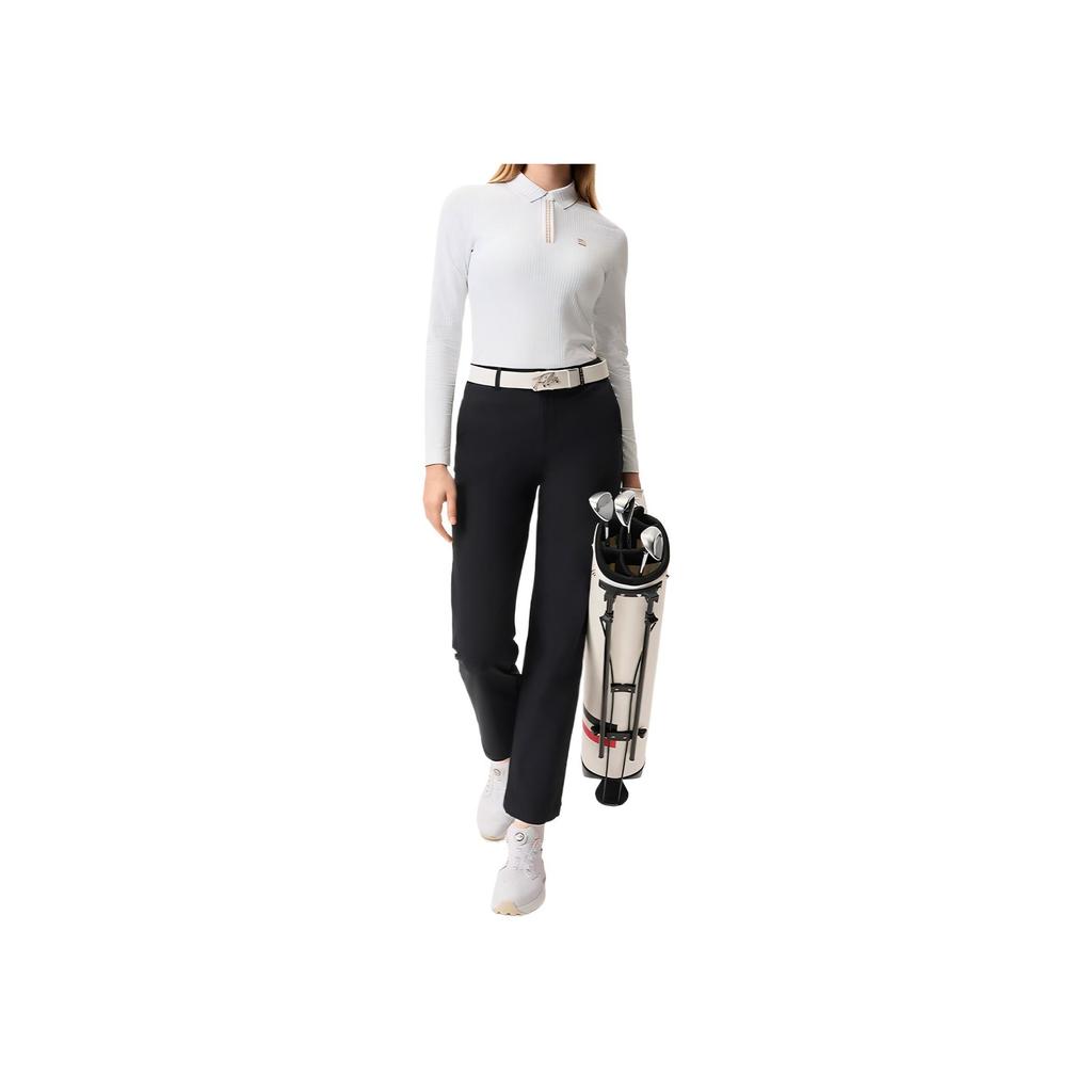 New FILA SS25 GOLF Polo Shirt Women's Jade White A11W515205F-WT