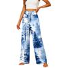 Women's Elastic Waist Casual Straight Leg Pants with Pockets for Everyday Wear