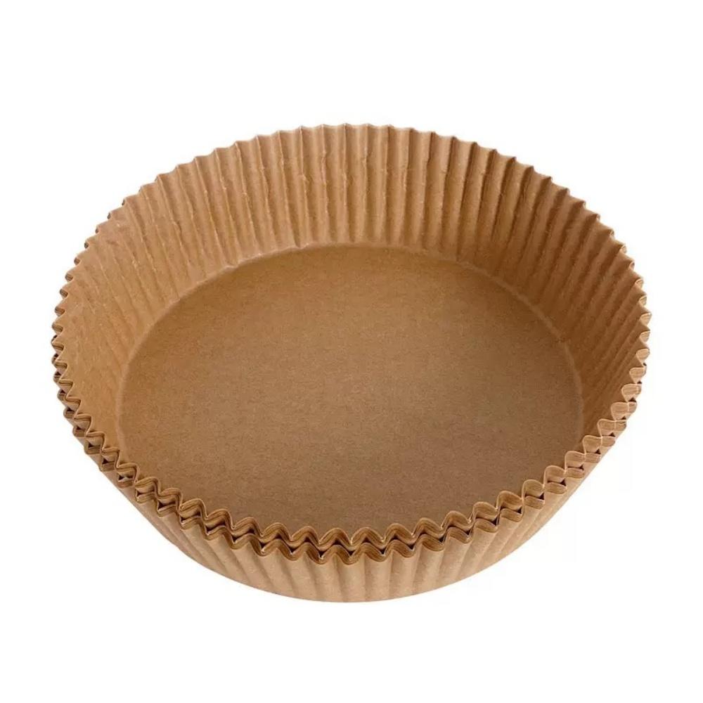 Air Fryer Disposable Non-Stick Liner - Oil-Resistant, Waterproof, Food-Grade Baking Paper for Microwave Ovens - 6.3 Inch (50)