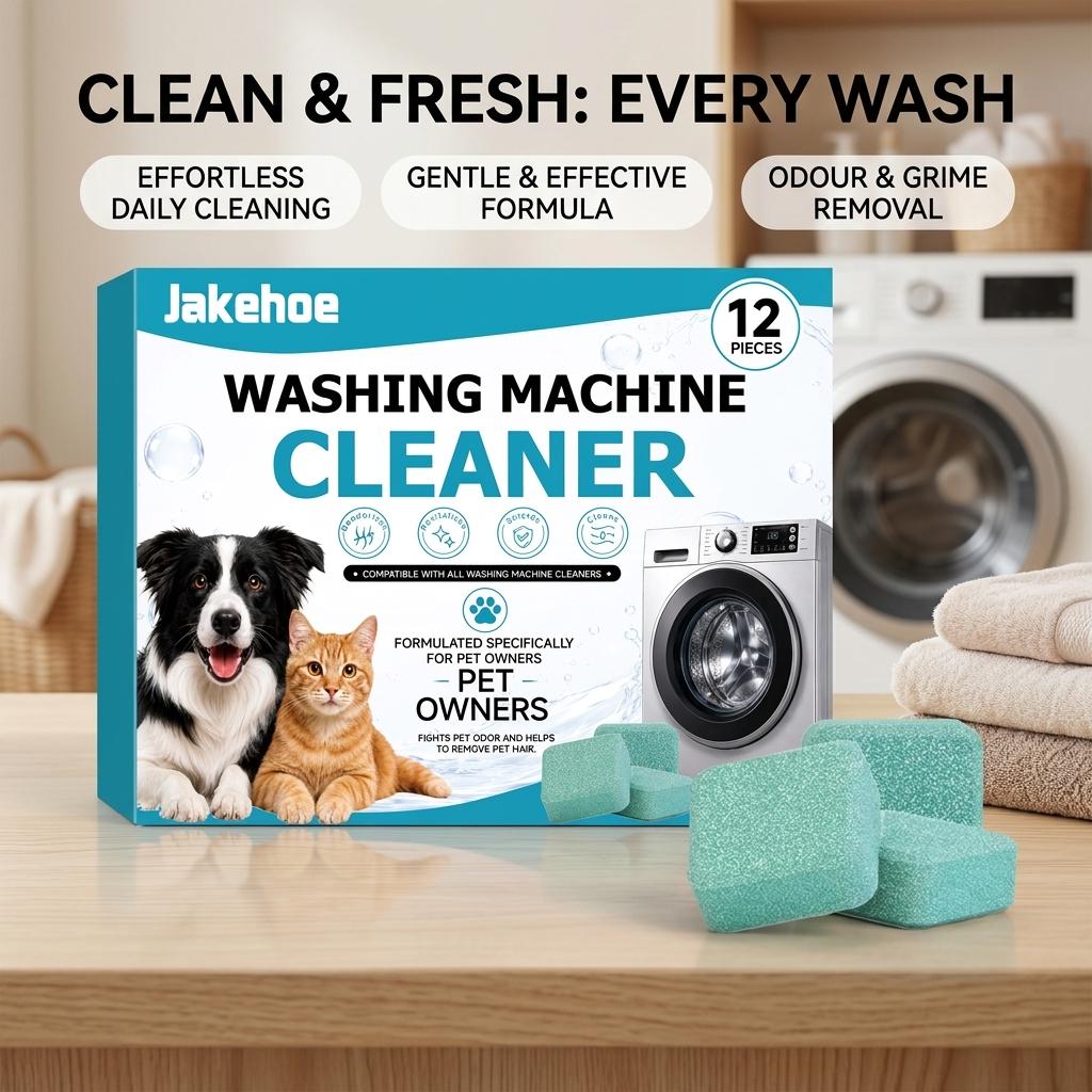 Washing Machine Cleaning Tablets Removing Mold Stains & Pet Hair Eliminating Odors Prevent Bacterial Growth Washer Tank Cleanser
