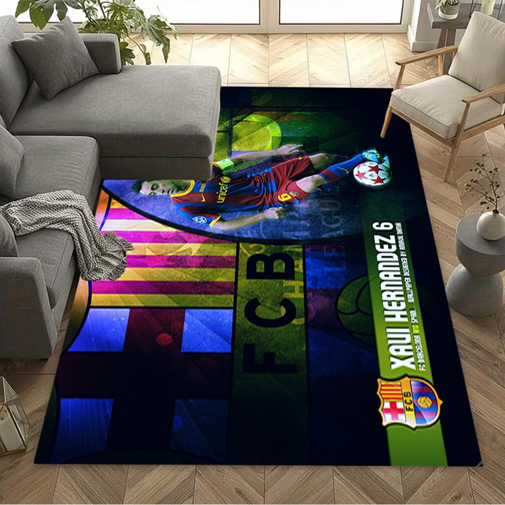 Brazilian Soccer Player Gesturing. Area Rug Design for Living Rooms Balcony Dormitory Bedrooms Anti-slip Rug Anime Office Decor Spiritual Gift