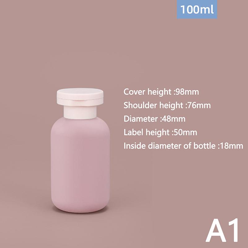 100Ml-300Ml Pe Plastic Shampoo Shower Gel Foaming Soap Dispensers Refillable Bottles Flip Cover/Pump Lotion Empty Bottles 100ml Flip bottle розовый