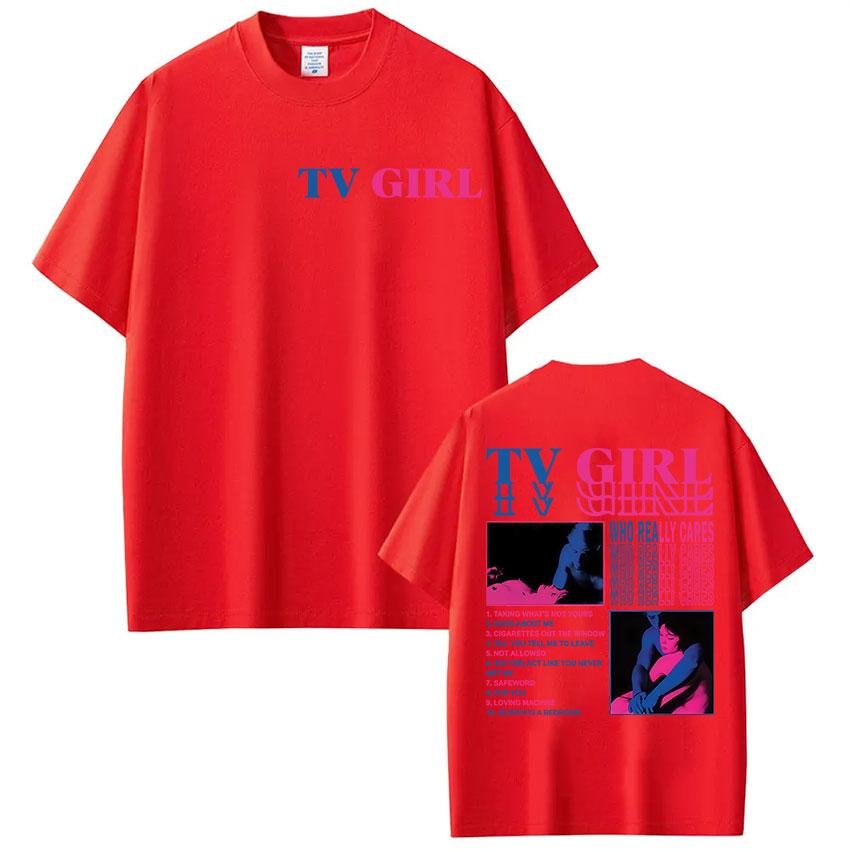 Tv Girl Whi Peally Cares Tour 2025 Album Graphic T-shirt Men Women Fashion Aesthetic T Shirts Casual Oversized Short Sleeve Tees