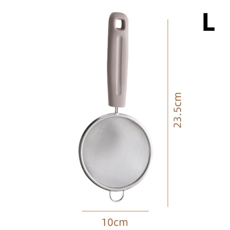 Stainless Steel Mesh Strainer With Pp Handle, Fine Filtering For Juices, Residues And Flour, Ideal For Home Baking