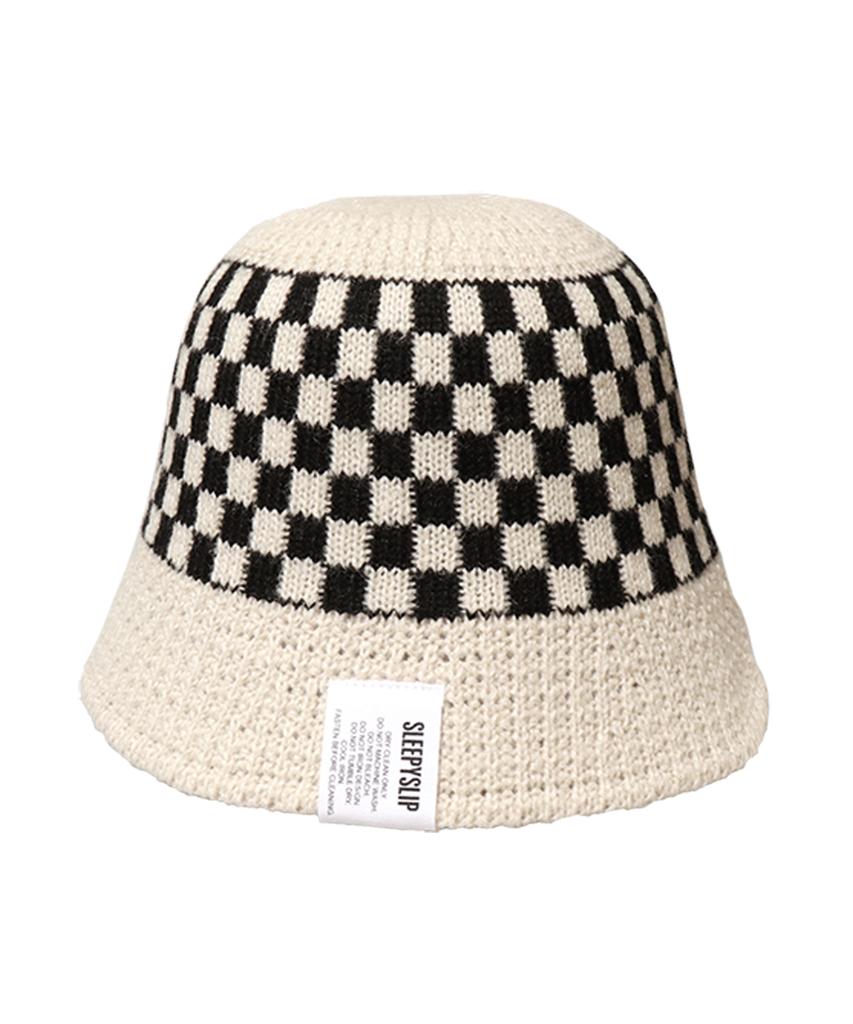 Seullipiseullib Chessboard Ivory Bucket Hat