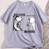 Eat Your Protein Anime TShirt for Men Women Casual Soft Oneck Short Sleeve Tshirt Man Clothing Y2k Streetwear Ropa Hombre
