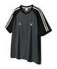 ALVINCLO Manifest Raglan Color Block Track Oversized Short Sleeve Tee Ast4710 (5 Colors)
