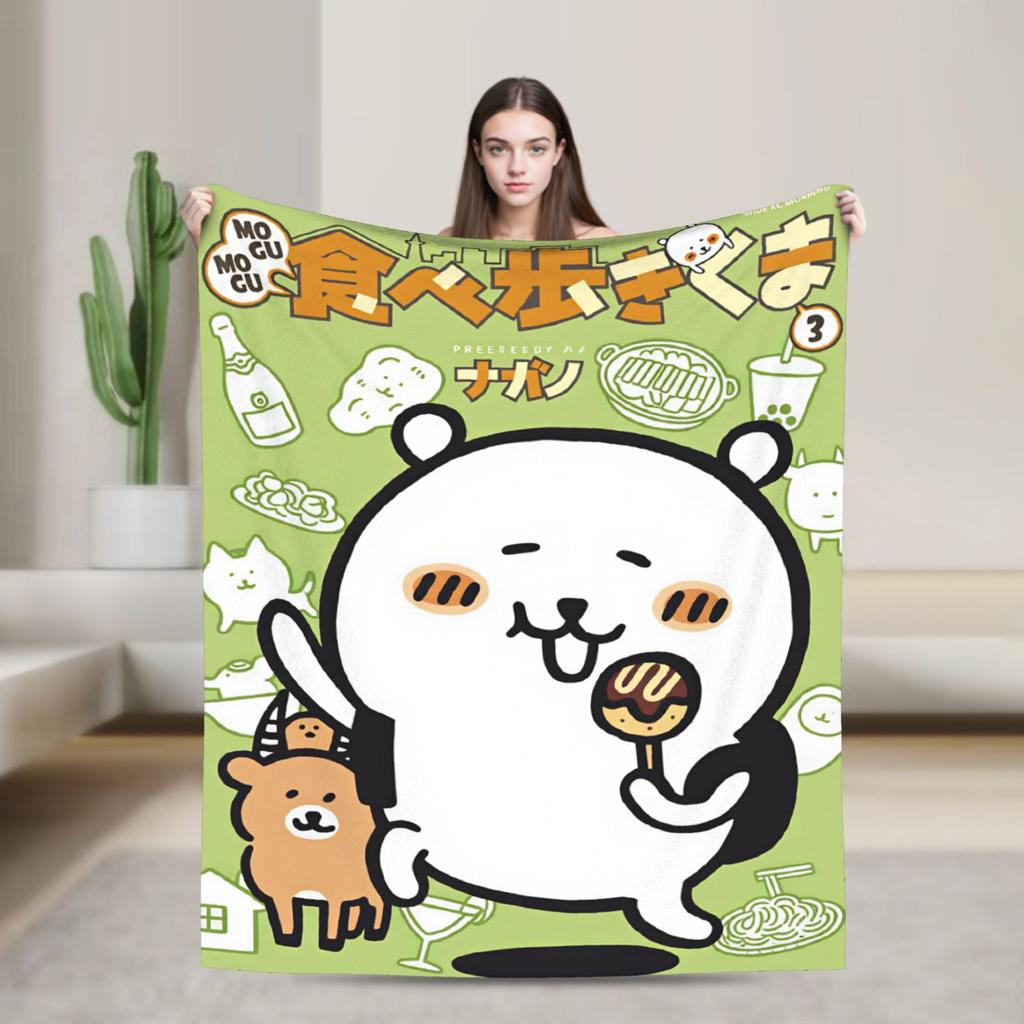 Joke Bear Blanket  Warm Soft Comfortable Plush Throw Blanket For Outdoor Airplane Travel Flannel Bedspread Bed Cover