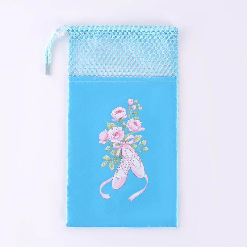 New Pink White Dance Bag Shoes Storage Pouch Ballet Organizer Handbag Bags 1PC Pouches Satin Ballet Shoe Bag Dance Shoes Pouch