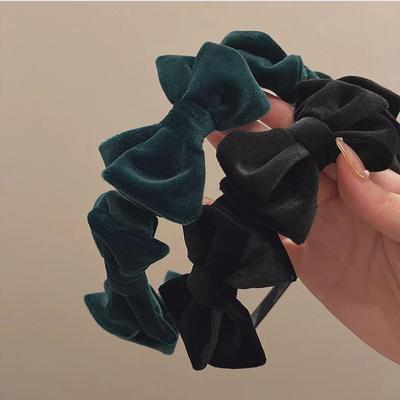 Elegant 3D Bow: Women's Retro Black Velvet Headband - 2022 New High-End Fashion