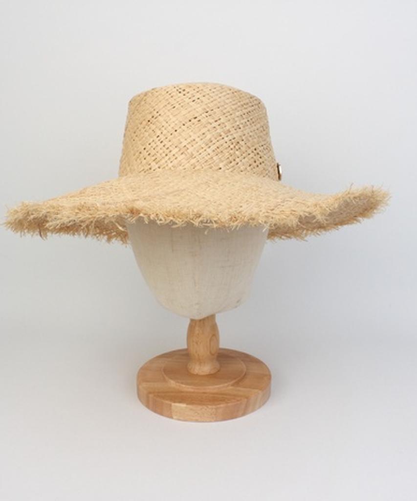 Yunibeosyeolkemiseuteuli Soft Natural Raffia Flat Panama Hat Panama Hat