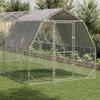 VidaXL Poulailler avec toit 2,5x6x2,25 m acier galvanisé, poulailler de promenade, enclos à poules accessible, cage à poules 3328527