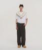NOISE Wool Flannel Slit Wide Slacks - Brown