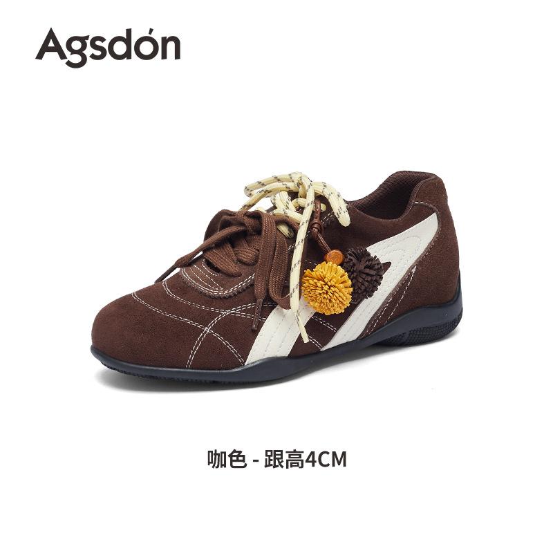 Augustine retro German training shoes women's 2025 new autumn platform ballet Forrest Gump shoes Maillard sports shoes