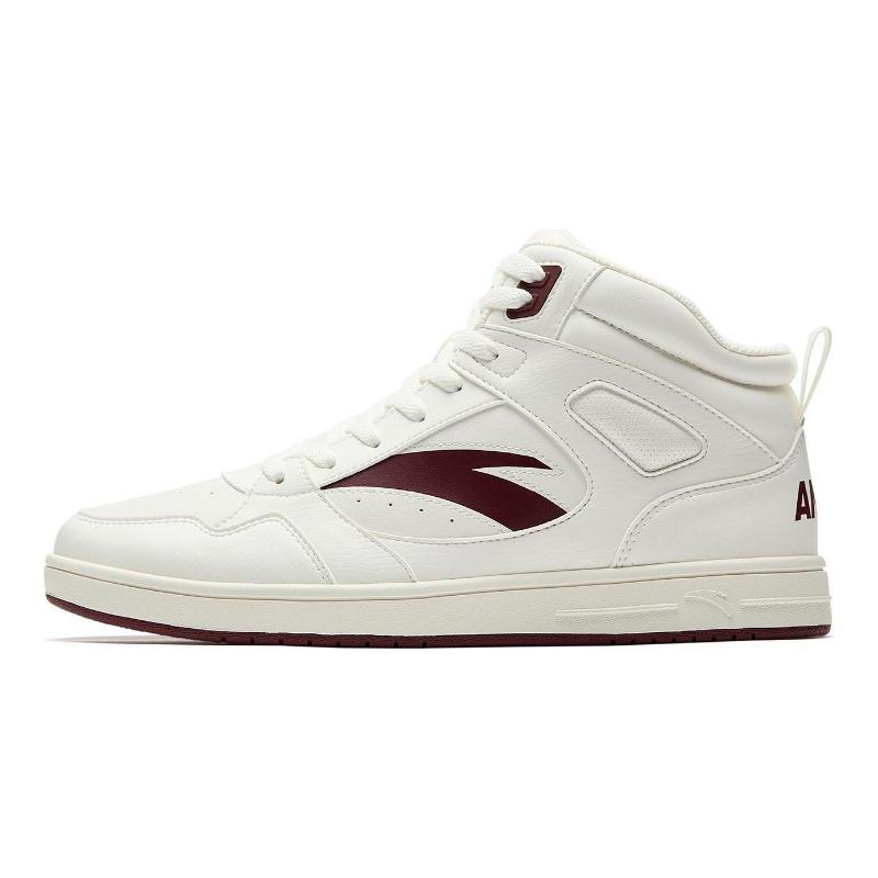 Anta Men Original 2 Retro High Top Heightening Skate Shoes White Red 912548011-2 39