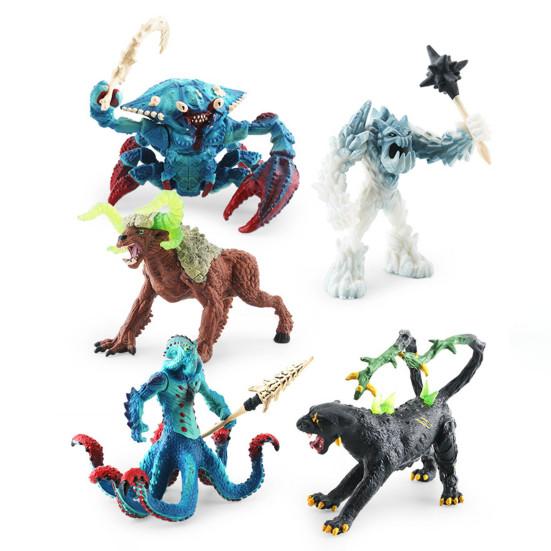 Simulated Sasquatch Figurine PVC Savage Werwolf Animal Model Statue Sculpture Educational Toy Home Office Desktop Decoration Ornament