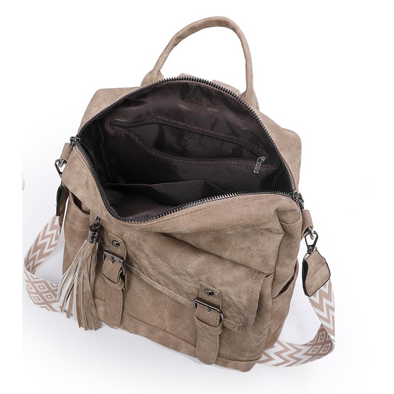 Vintage Women's Backpack PU Dual-purpose Shoulder Bag Large Capacity Commuter Backpack