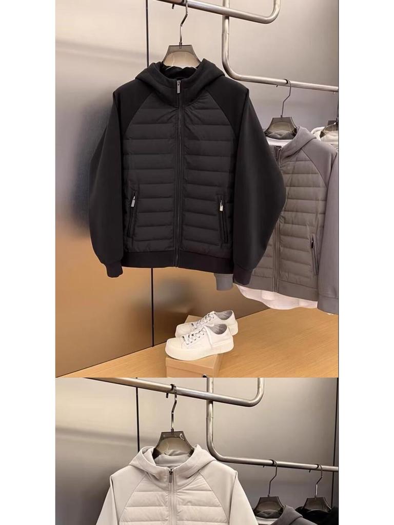 Men's 2025 Autumn/Winter Patchwork Hooded Warm Jacket - Casual and Versatile Outdoor Cardigan
