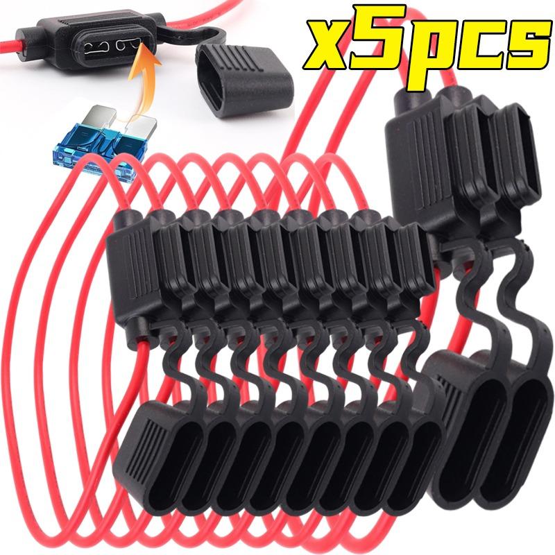 Car Mini Blade Adapter Fuse Holder 15A DC Insert for Cutoff Switch Socket Car Fuse Holder Standard 32V Waterproof in Line