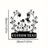 Personalized Metal Sign Floral Silhouette Wall Art Garden Gift