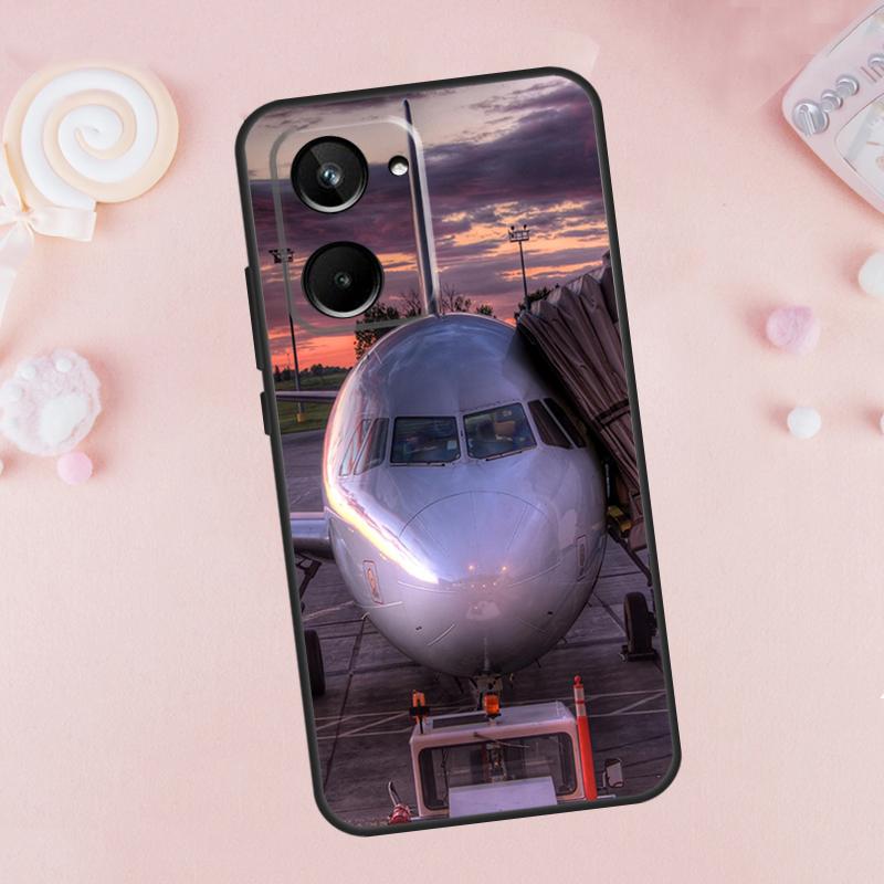 Travel Airplane Airport For Realme 9 10 11 12 Pro Plus GT5 GT Neo5 C21Y C25s C30 C31 C33 C35 C51 C53 C67 C55 Case Realme C21