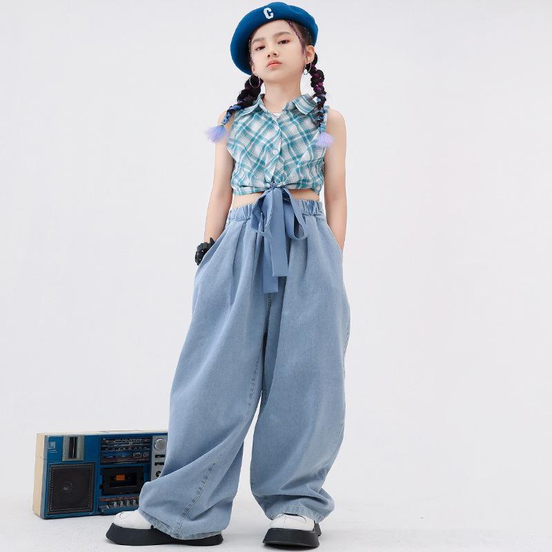 Jazz-Tanzkostüm-Set für Mädchen - Trendiges Sommer-Performance-Outfit für Kinder-Laufstegshows