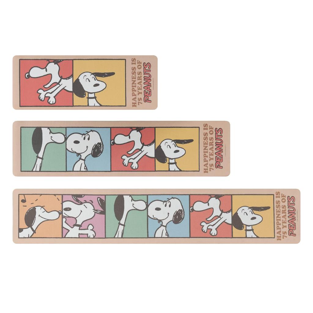 Senko Snoopy PVC Kitchen Past 45 x Character Snoopy 75th 50085 Mat, Snoopy, Approx. 180cm, Beige, Anniversary,