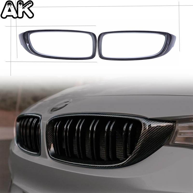 Car Front Kidney Grill Real Carbon Fiber For BMW M3 F80 M4 F82 F83 4 Series F32 2014-2019 Racing Grille Cover Car Accessories