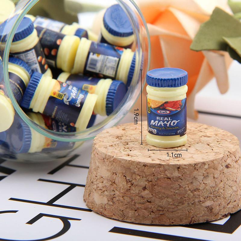 

3 шт. Миниатюрный кукольный домик в масштабе 1/6, мини-кухня, имитация арахисового масла, заправка для салата, еда для кукольных аксессуаров