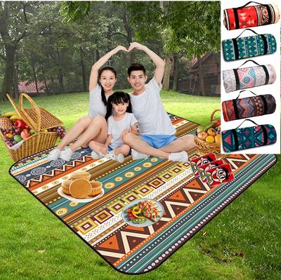 Pături de picnic foarte mari, pătură de plajă pliabilă, impermeabilă, în aer liber, covoraș de picnic cu 3 straturi pentru camping, drumeții, călătorii, parc, concerte